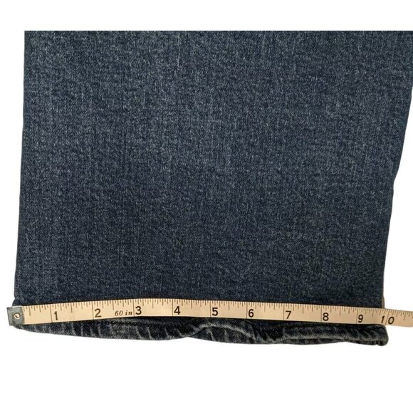 Gap '70s Flare Jeans Womens 10/30R Blue Stretch Button Pockets High Rise - Picture 4 of 9